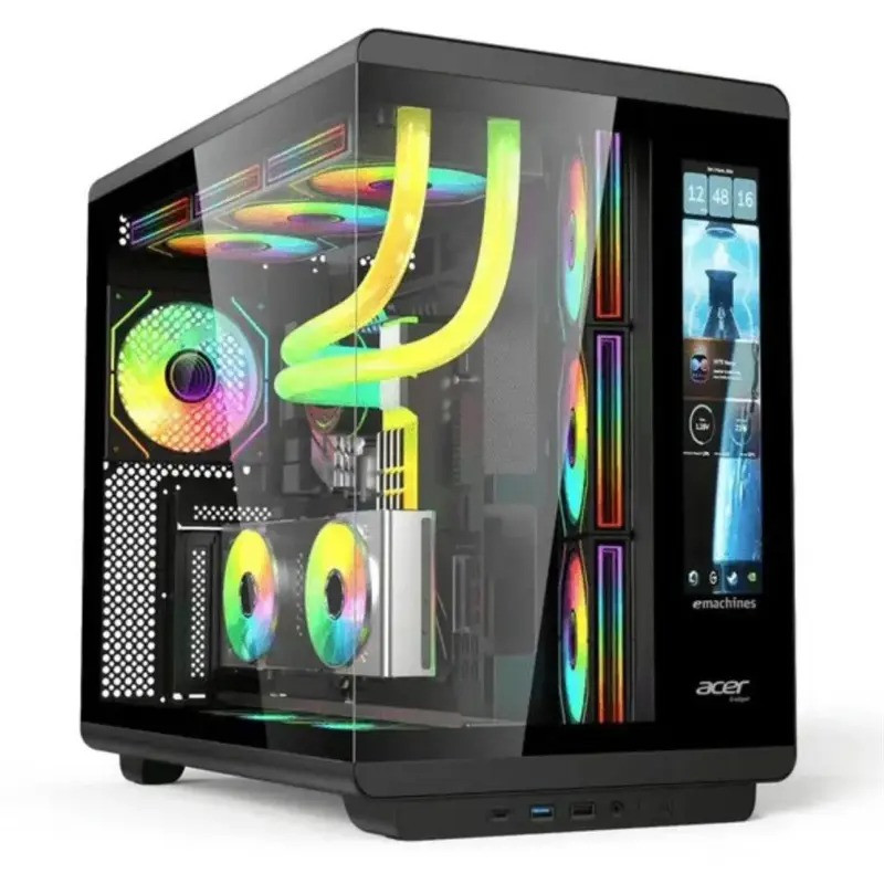 1 ACER CASING U600 BLACK WITH 4 RGB FAN - Image 1