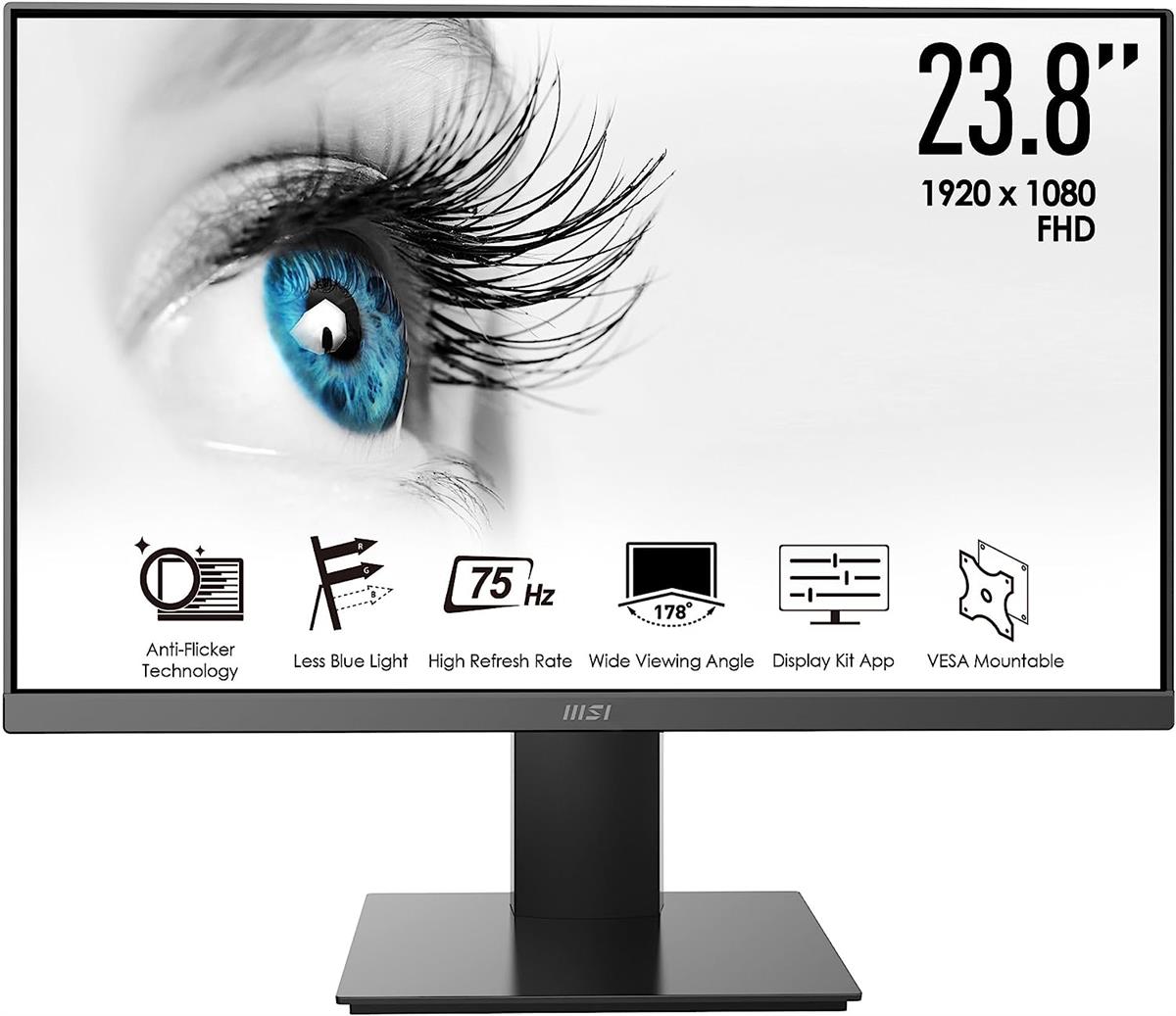 1-4012-1832577-100823055139504 MSI PRO MP241X 24" Full HD Business Monitor 75Hz 2 Years Warranty - Image 1