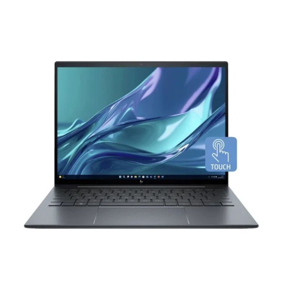 HP Elite Dragonfly G3 13.5" Ultra-Light Premium Laptop Slate blue HP Elite Dragonfly G3 ultra-light laptop open on a premium marble desk.
