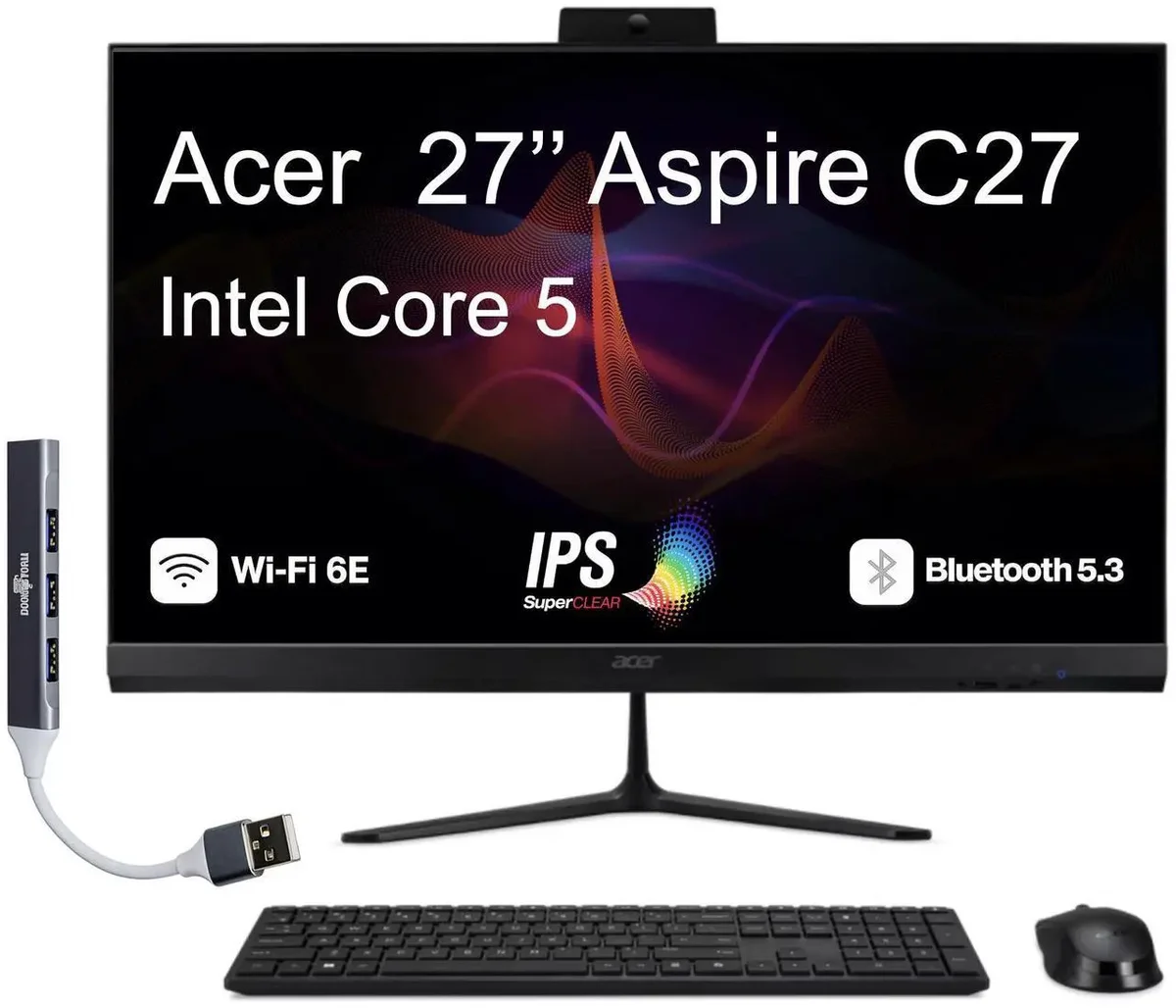 aa ACER AIO C27BGARL LUBCU5225U CU5 16GB D5 512GB W11 HOME 27" 1 YEAR - Image 1