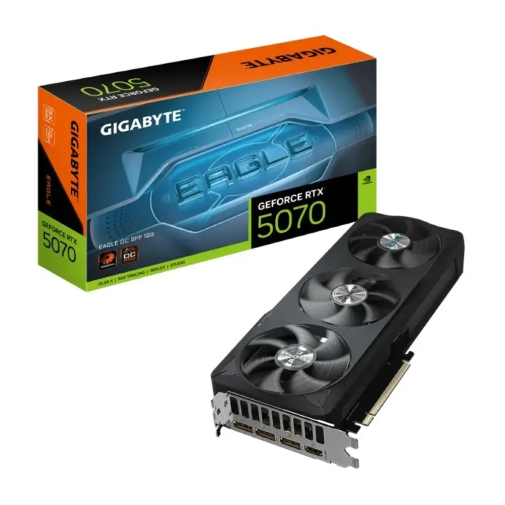 gigabyte-geforce-rtx-5070-eagle-oc-sff-graphics-card-12gb-gd-4012-0-260126095351960 GIGABYTE NVIDIA GEFORCE RTX 5070 EAGLE OC SFF 12GB 192BIT GDDR7 - Image 1