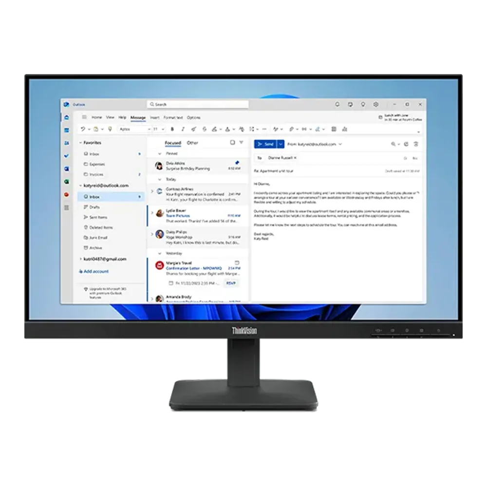 lenovo-thinkvision-s24-4e-front.png-4012-0-190226093711804 Lenovo S24-4e 24" Full HD IPS LED Monitor 3 Years Warranty - Image 1